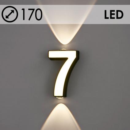 Светильник уличный настенный Цифра 7 BK+WH LED 4-7W h170, OUN24